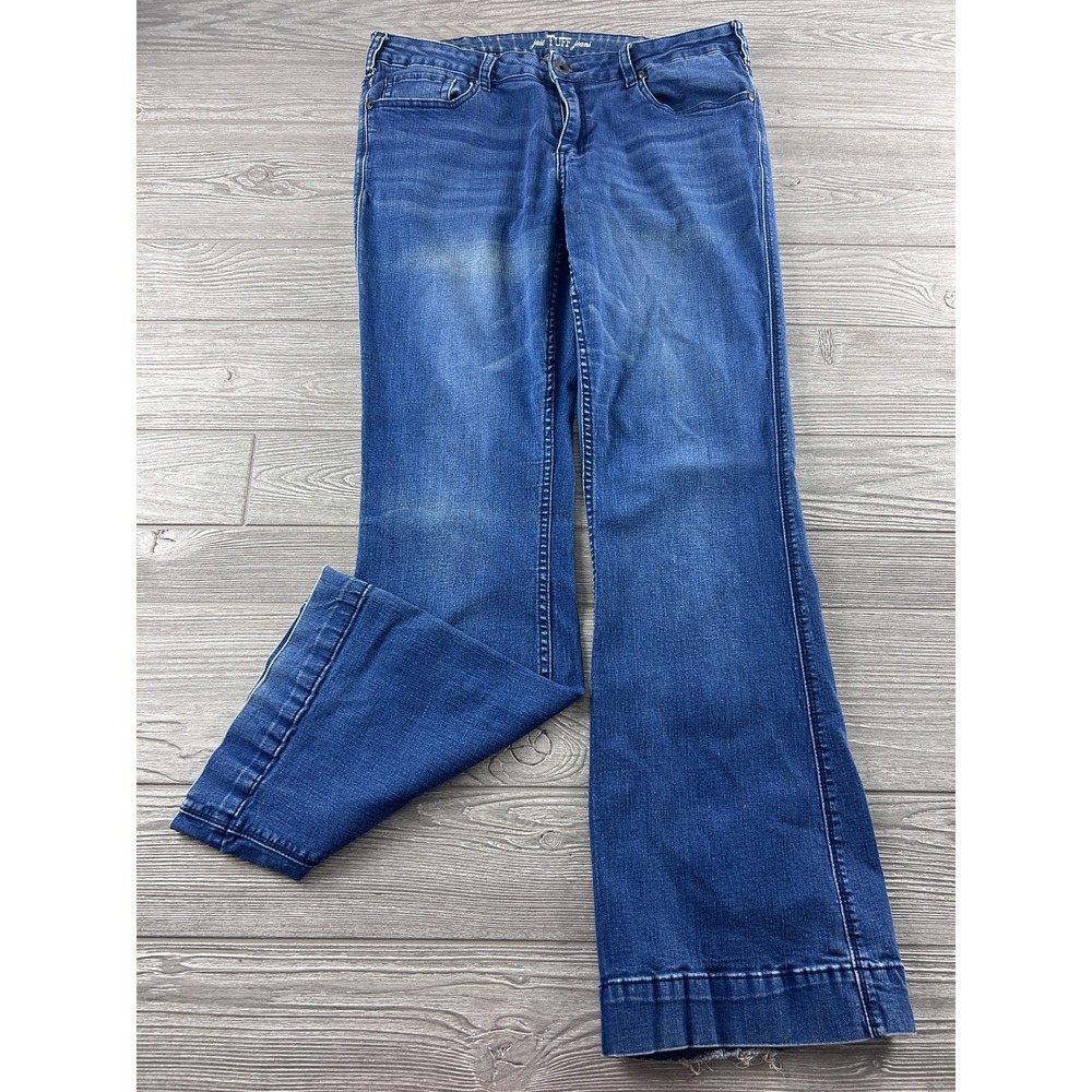Cowgirl Tuff Co Just Tuff Jeans Womens 35x33 Medium Wash Flare Leg Denim Western